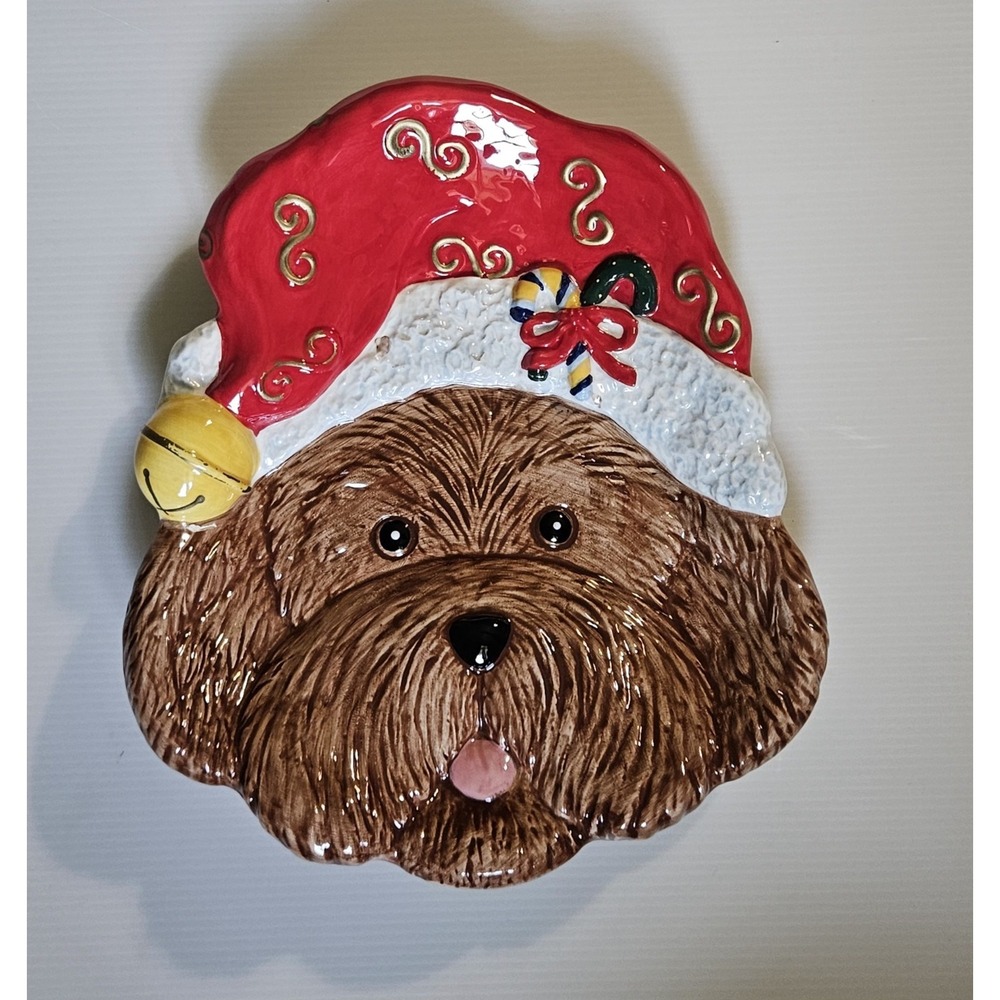 Vintage Signature House Collection Puppy Canape Holiday Christmas Plate